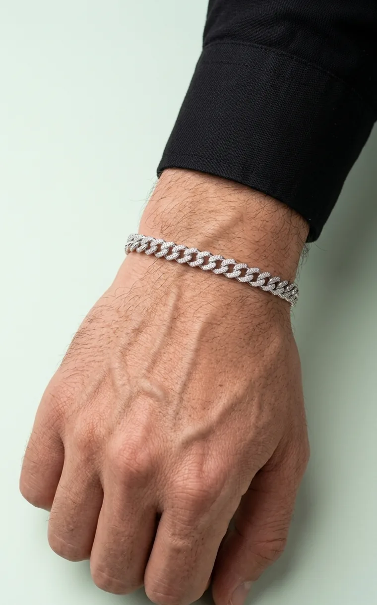 Men's Silver Bracelet and Kada